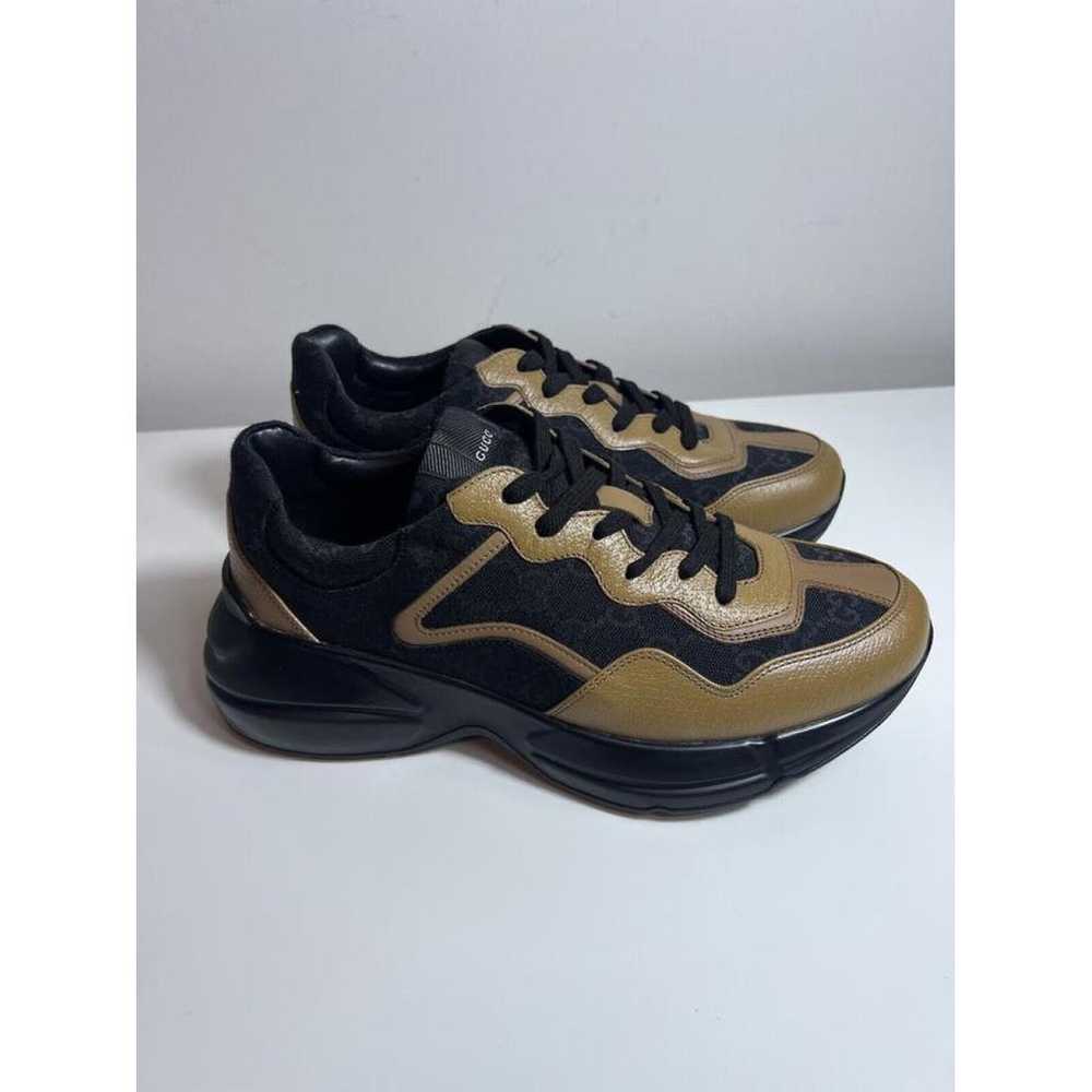 Gucci Rhyton leather low trainers - image 12