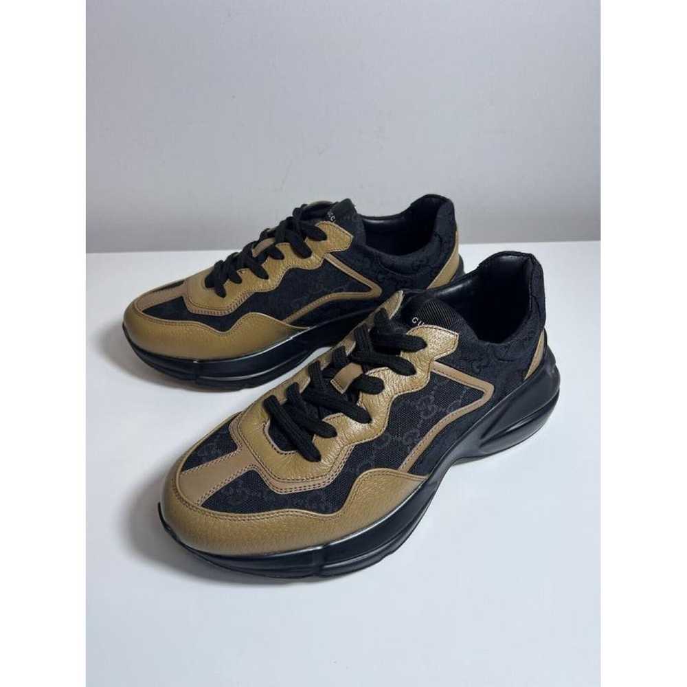 Gucci Rhyton leather low trainers - image 7