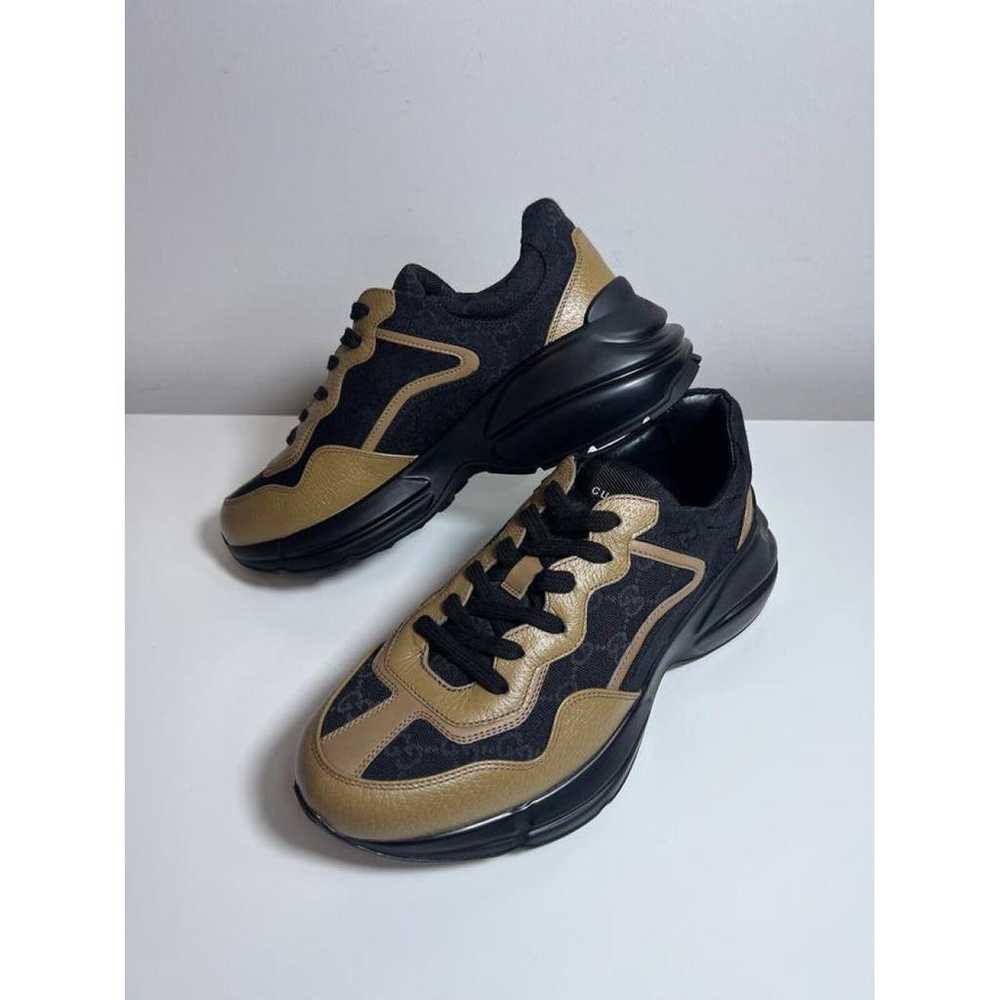 Gucci Rhyton leather low trainers - image 8