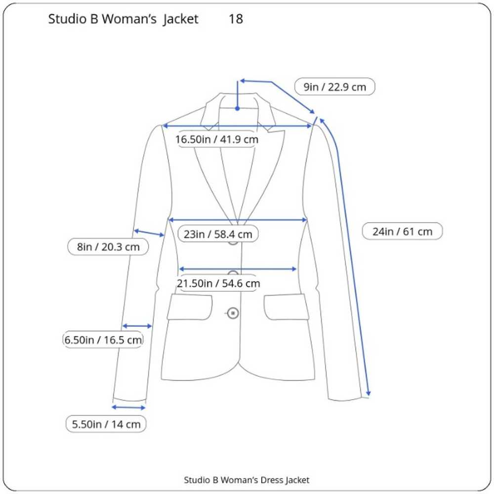 Studio B Woman’s Dress Jacket Size 18 - image 4