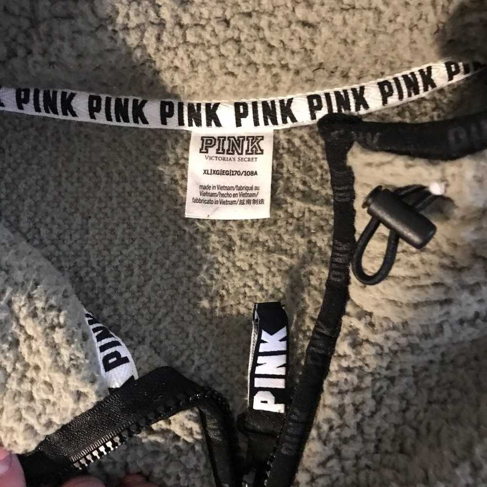 PINK Sherpa pullover XL - image 2