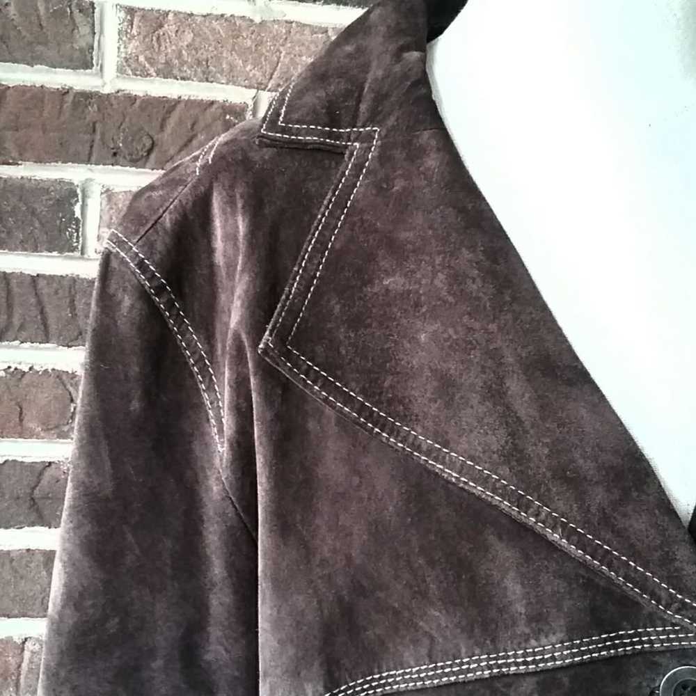 Roper Brown Leather Suede Jacket - image 2