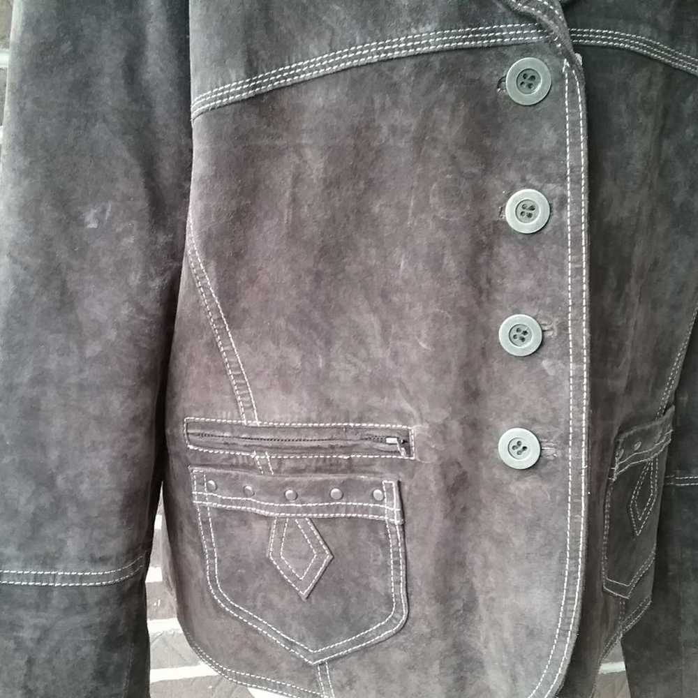 Roper Brown Leather Suede Jacket - image 3
