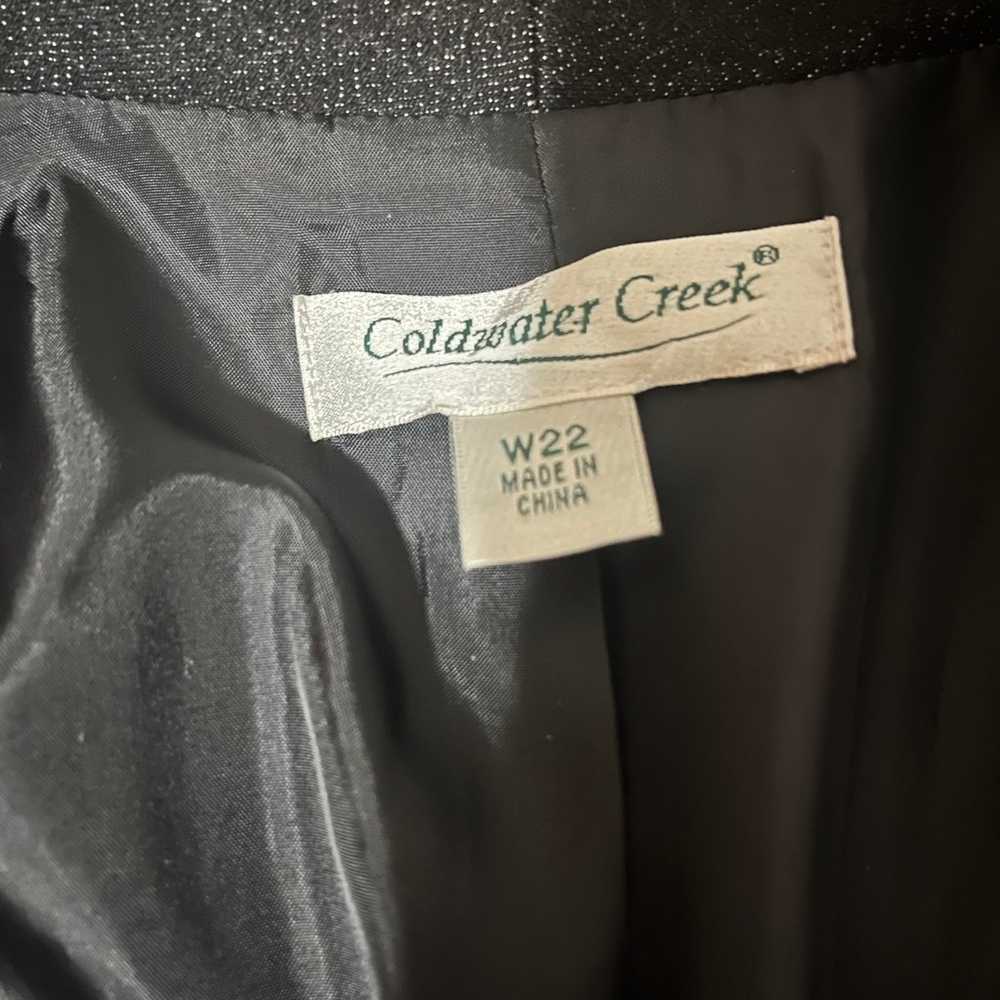 Coldwater Creek Womens Jacket 22 Black Denim Sequ… - image 4