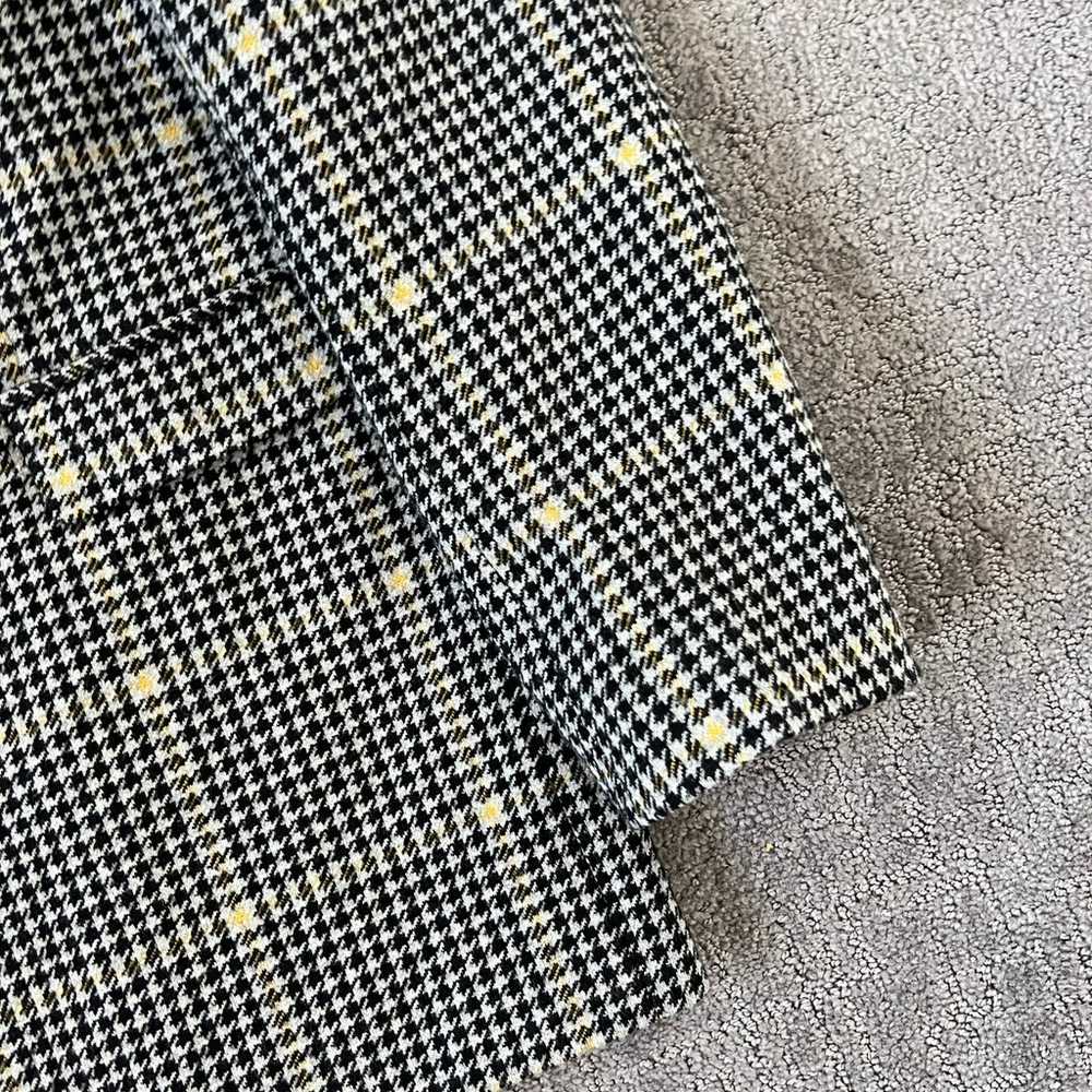Zara Double Breasted Houndstooth Peacoat - image 2