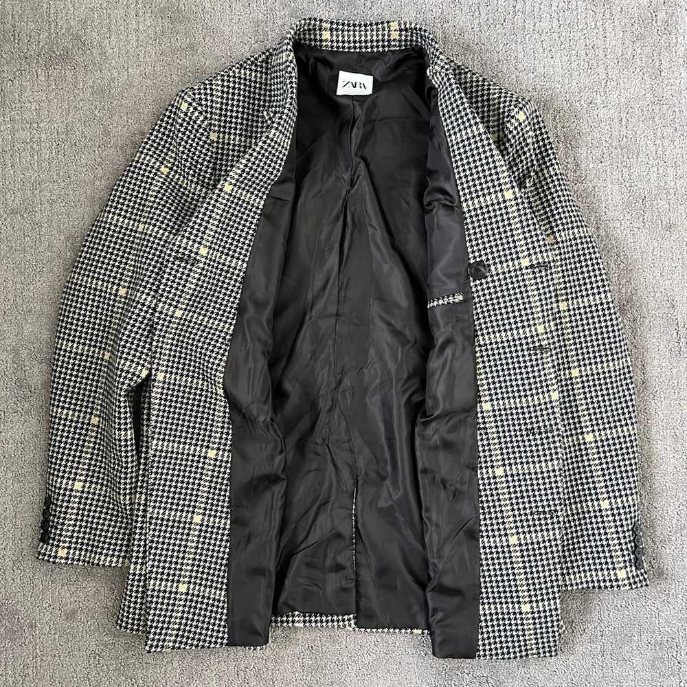 Zara Double Breasted Houndstooth Peacoat - image 5