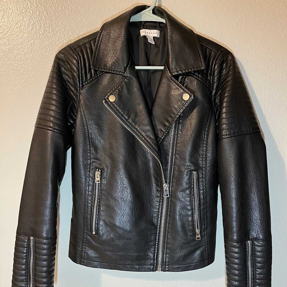 faux leather jacket - image 1