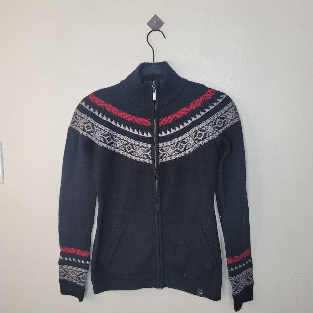Neve wool zip up sweater  xs - image 1