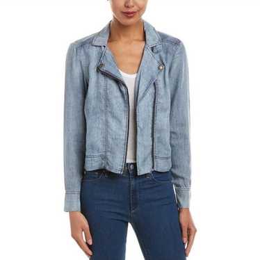 Michael Stars linen blend chambray moto