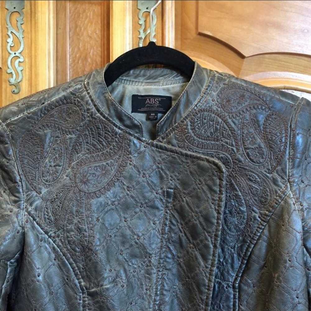 Paisley Leather Jacket - image 3