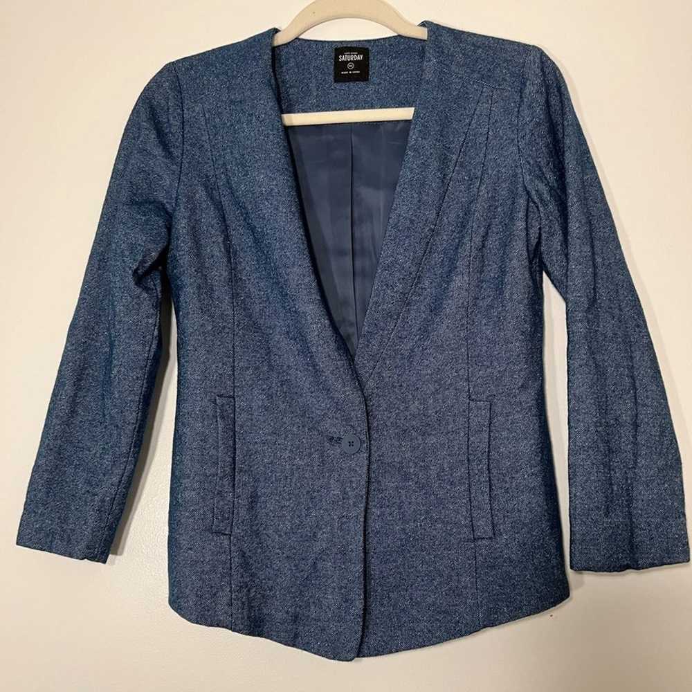 Kate Spade Saturday Suit Yourself Long Sleeve Blu… - image 2