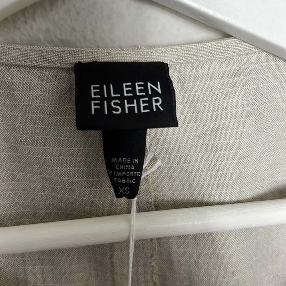 Eileen Fisher Linen Blend Open Front Jacket - image 3
