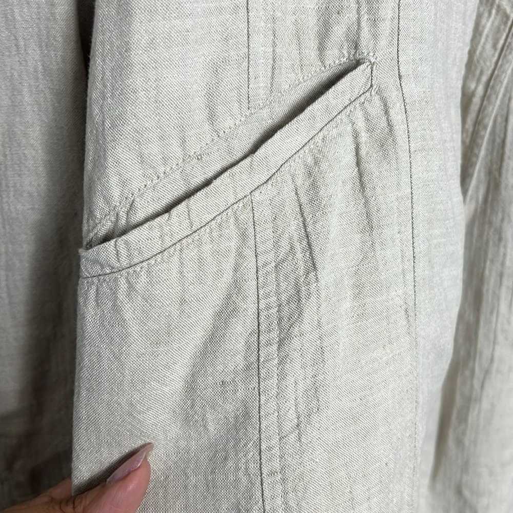 Eileen Fisher Linen Blend Open Front Jacket - image 4