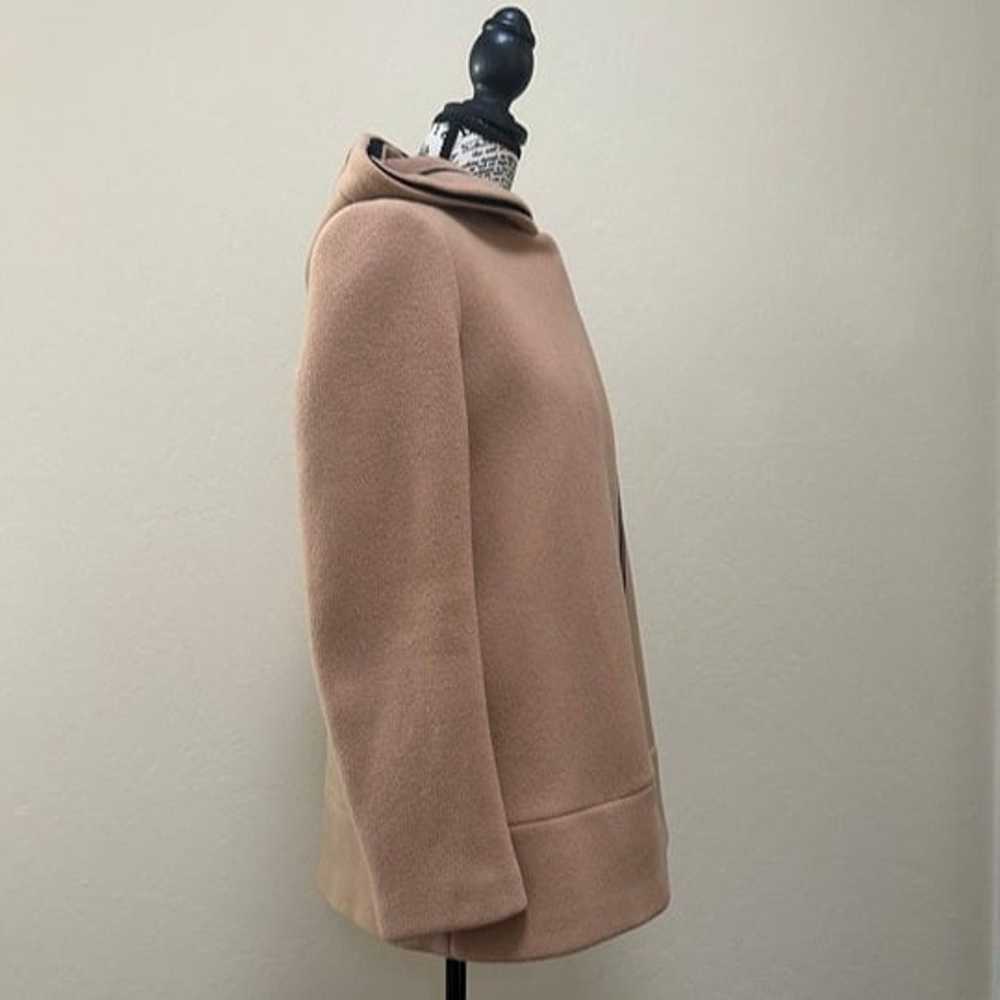 Sandro Women's Camel Wool Hooded Double Zipper Co… - image 3