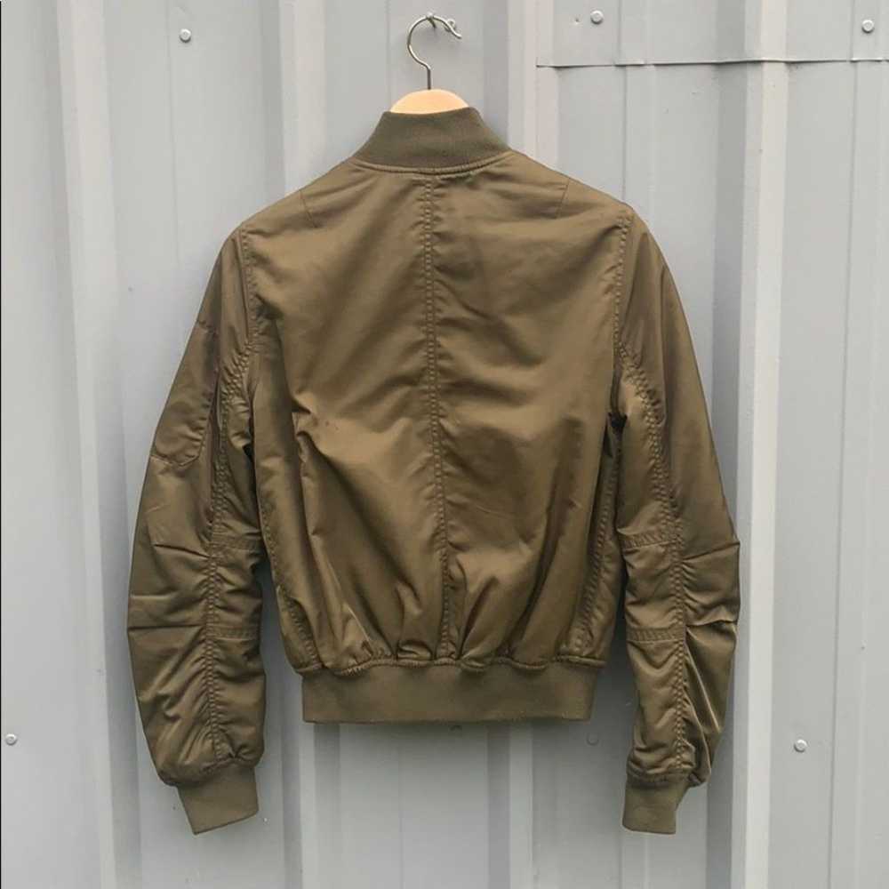 TOP SHOP • women's size 2 xs bomber jacket army g… - image 6