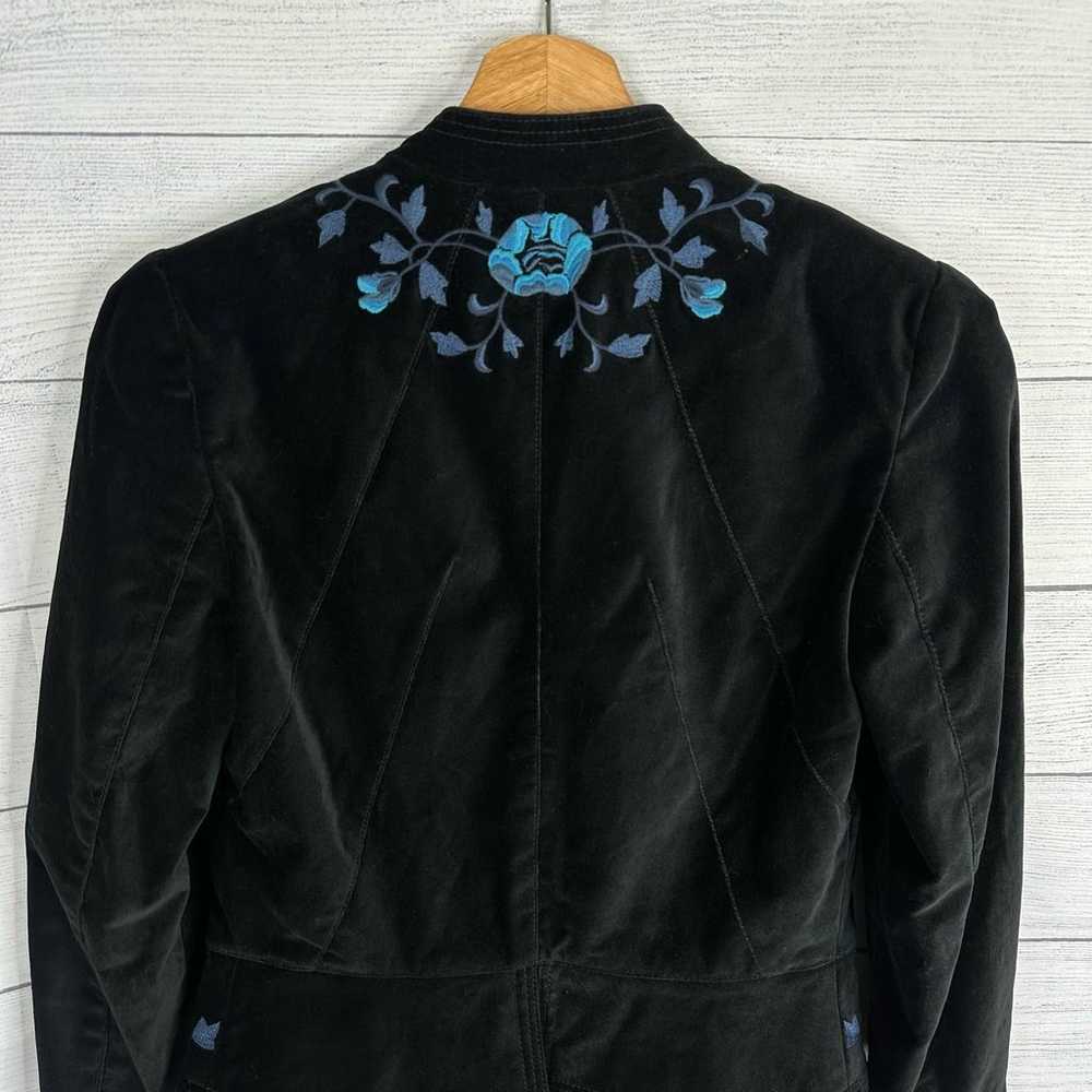 Lucky Brand Womens size XS Floral Embroidered Vel… - image 8