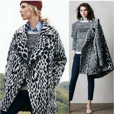 Banana Republic Snow Leopard Cocoon Jacket Coat S… - image 1