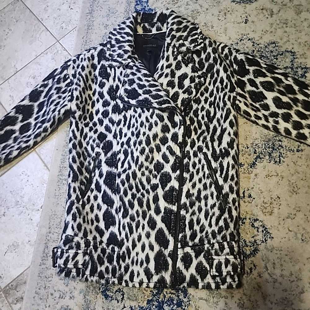 Banana Republic Snow Leopard Cocoon Jacket Coat S… - image 5