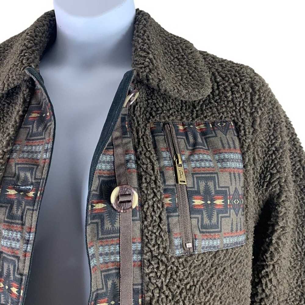 Pendleton XS Jacket Brown Sherpa Button Up Coat P… - image 2