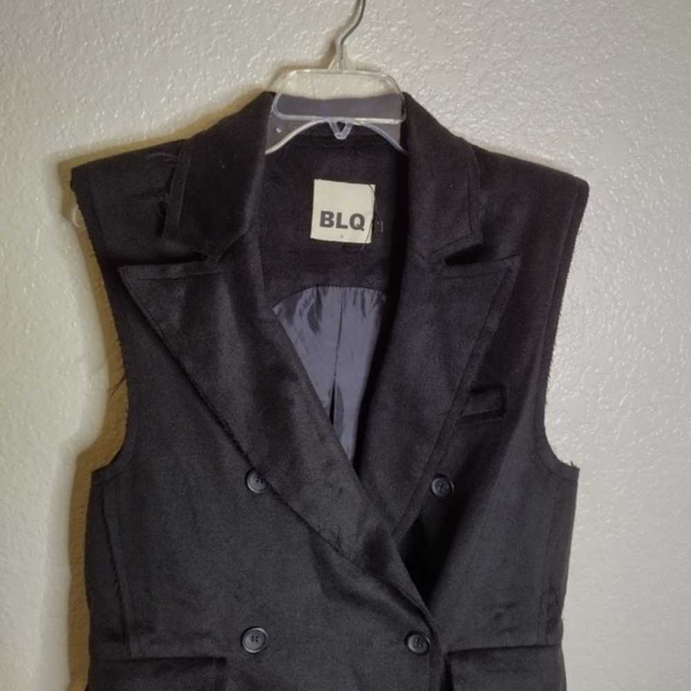 Revolve BLQ BASIQ day glow long coat vest sz 0 - image 3
