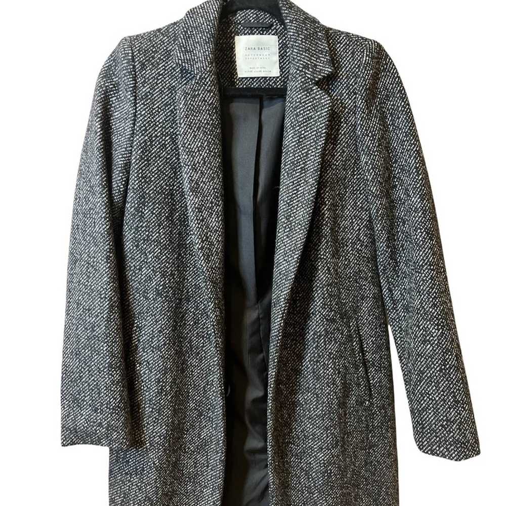 Zara Basic Long Coat Size XS - image 4