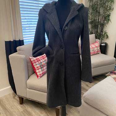 Marvin Richard Hooded Wool Trench Coat - image 1