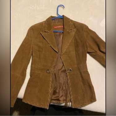 NWT Jennifer J Rare! Real Brown Leather Jacket Si… - image 1
