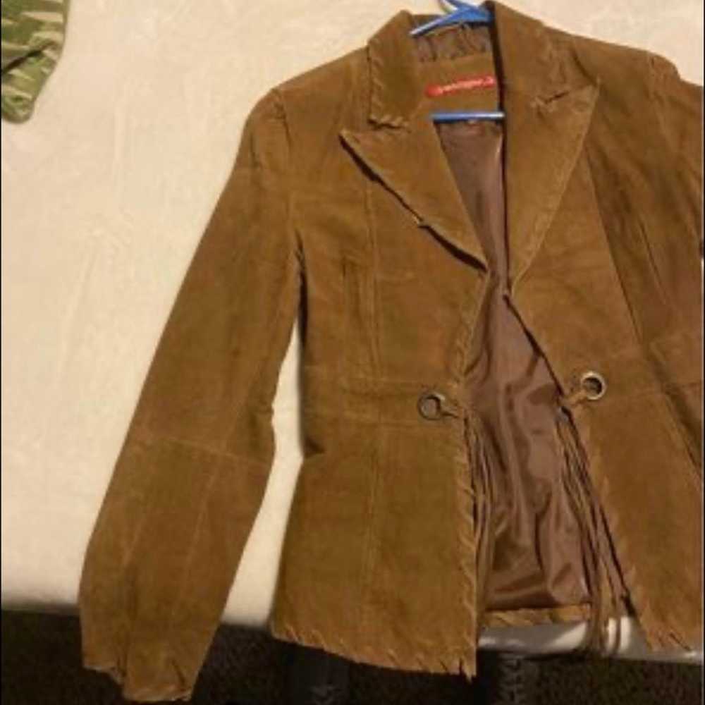 NWT Jennifer J Rare! Real Brown Leather Jacket Si… - image 6