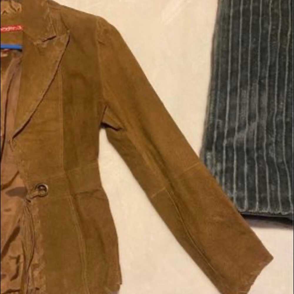 NWT Jennifer J Rare! Real Brown Leather Jacket Si… - image 7