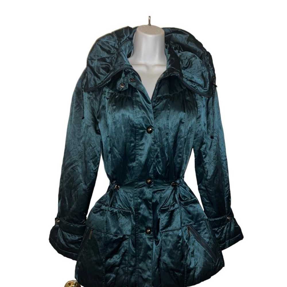 GORGEOUS TEAL COLOR RAIN JACKET BY GALLERY, WITH … - image 3