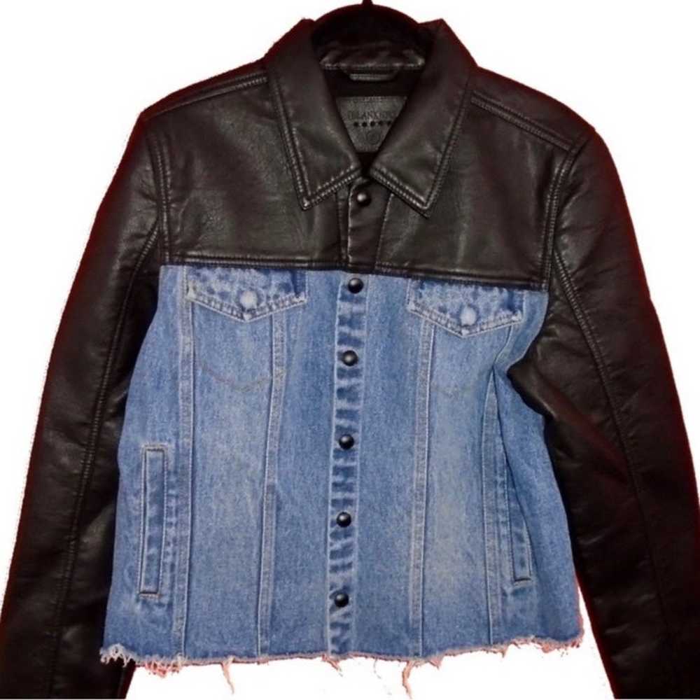 Blank NYC Black Faux Leather Jean MOTO Jacket - image 2