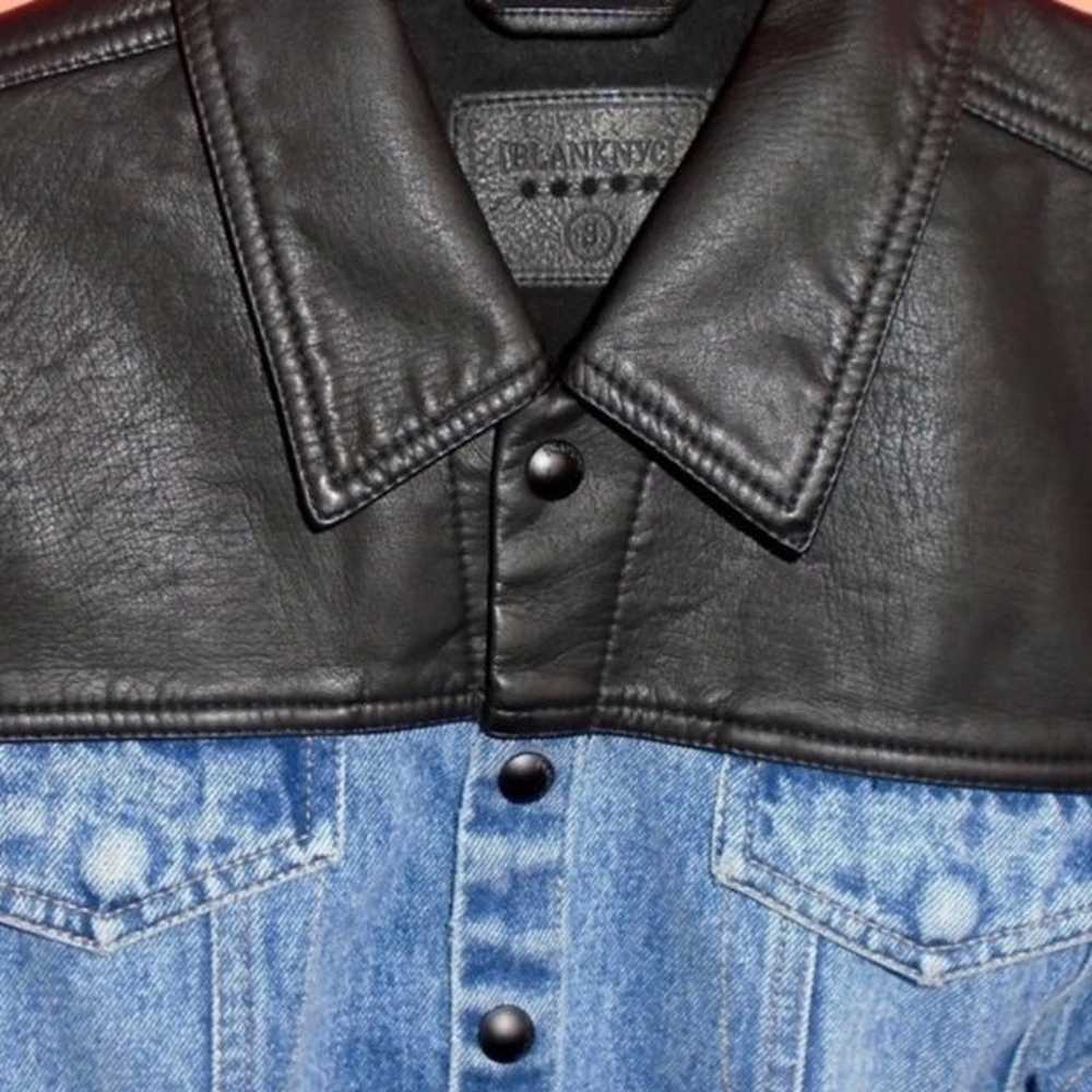 Blank NYC Black Faux Leather Jean MOTO Jacket - image 5