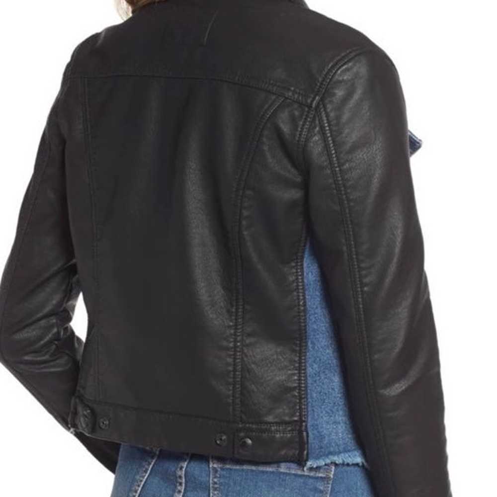 Blank NYC Black Faux Leather Jean MOTO Jacket - image 7