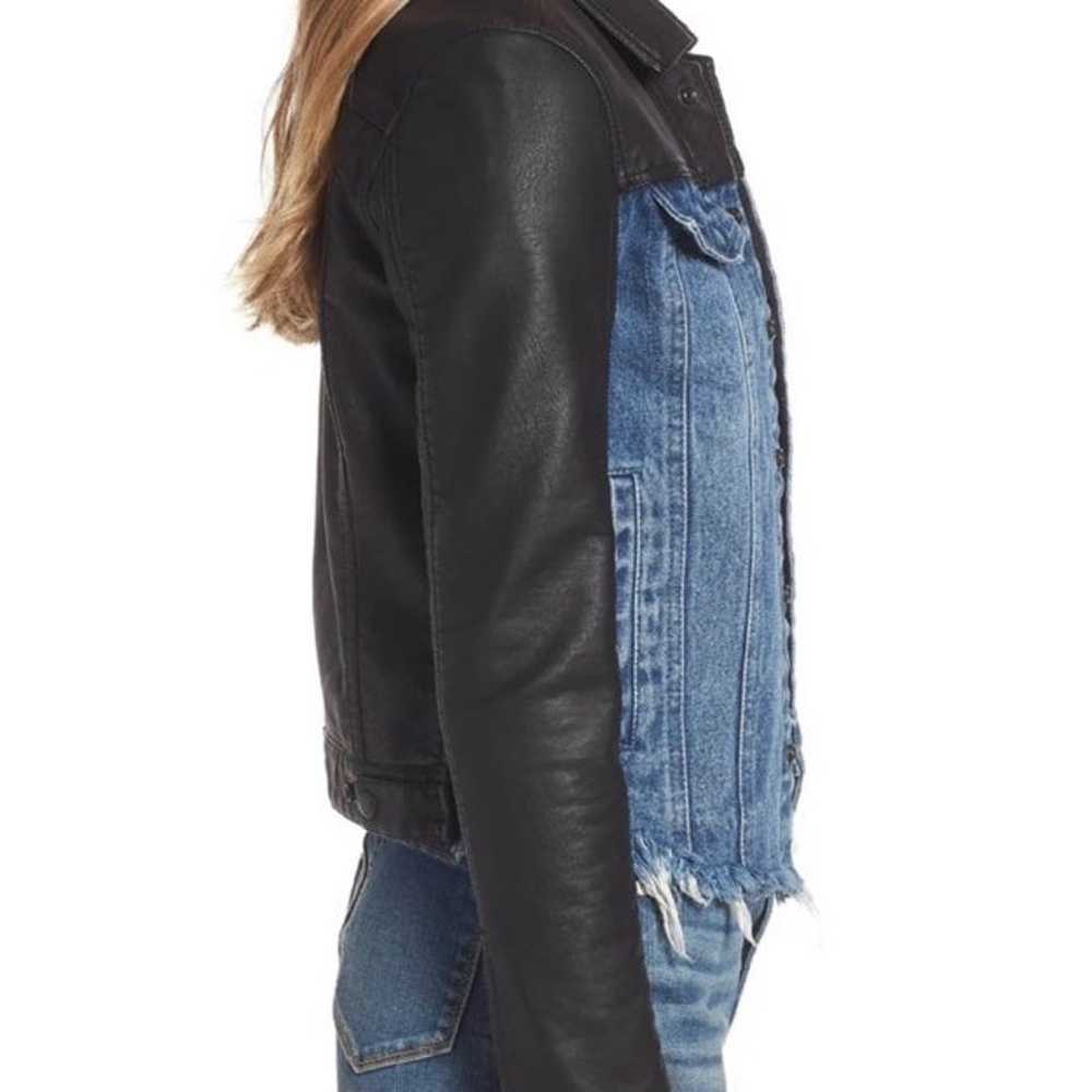 Blank NYC Black Faux Leather Jean MOTO Jacket - image 8
