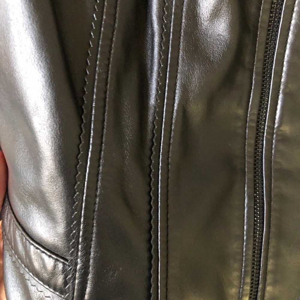 Real Leather Jacket Soft Size 6 - image 5