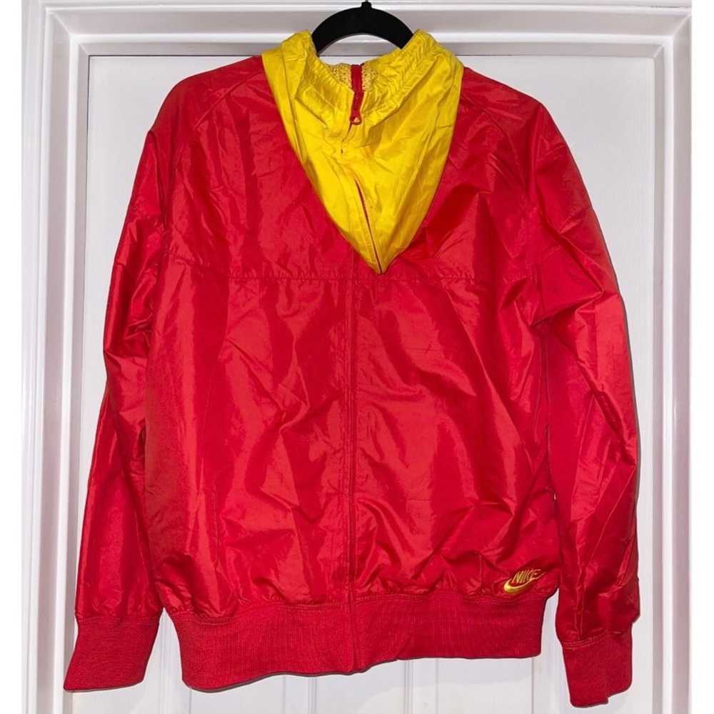 Nike Reversible Red and Yellow Hooded Windbreaker - image 2