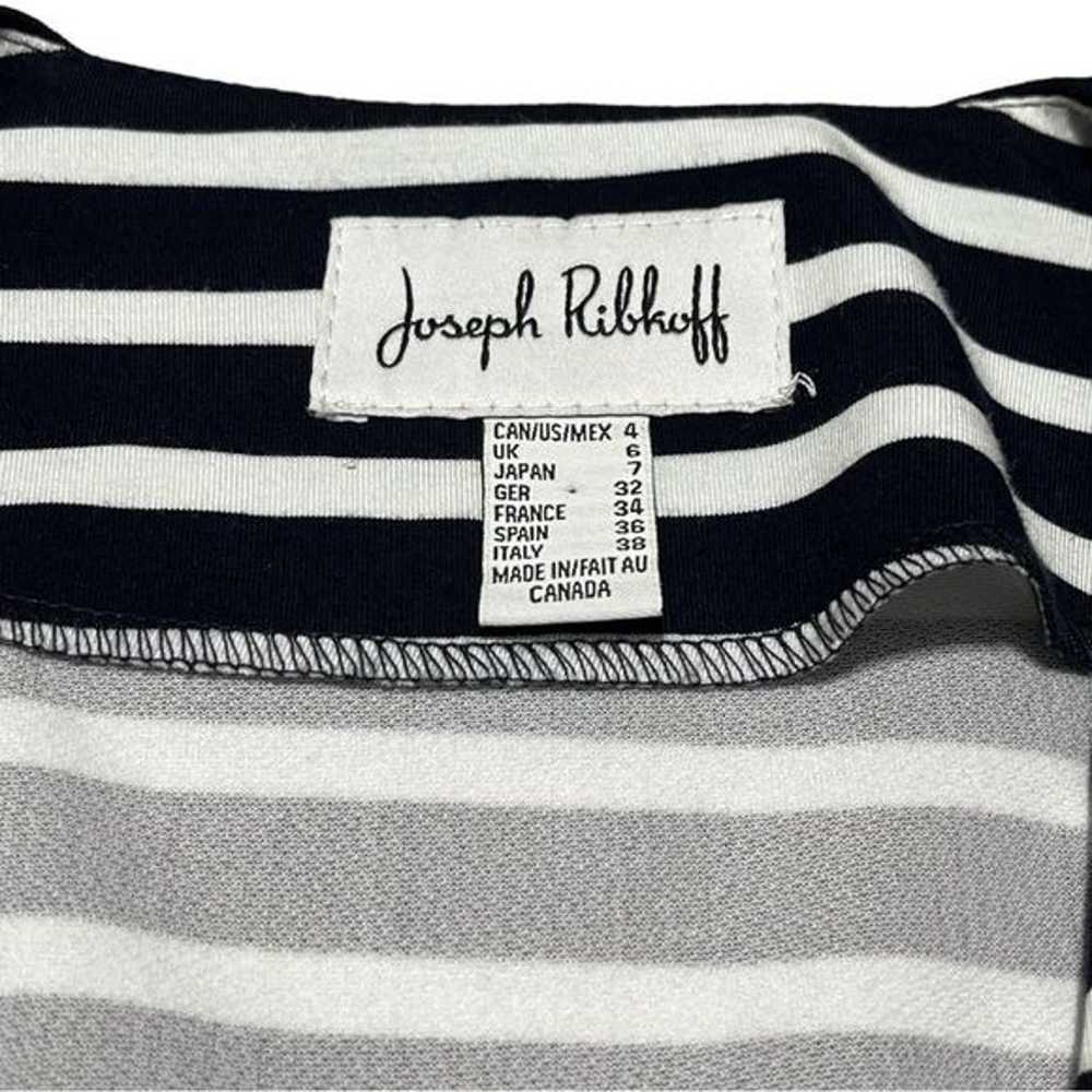 Joseph Ribkoff Black and White Stripe Zip Jacket … - image 5