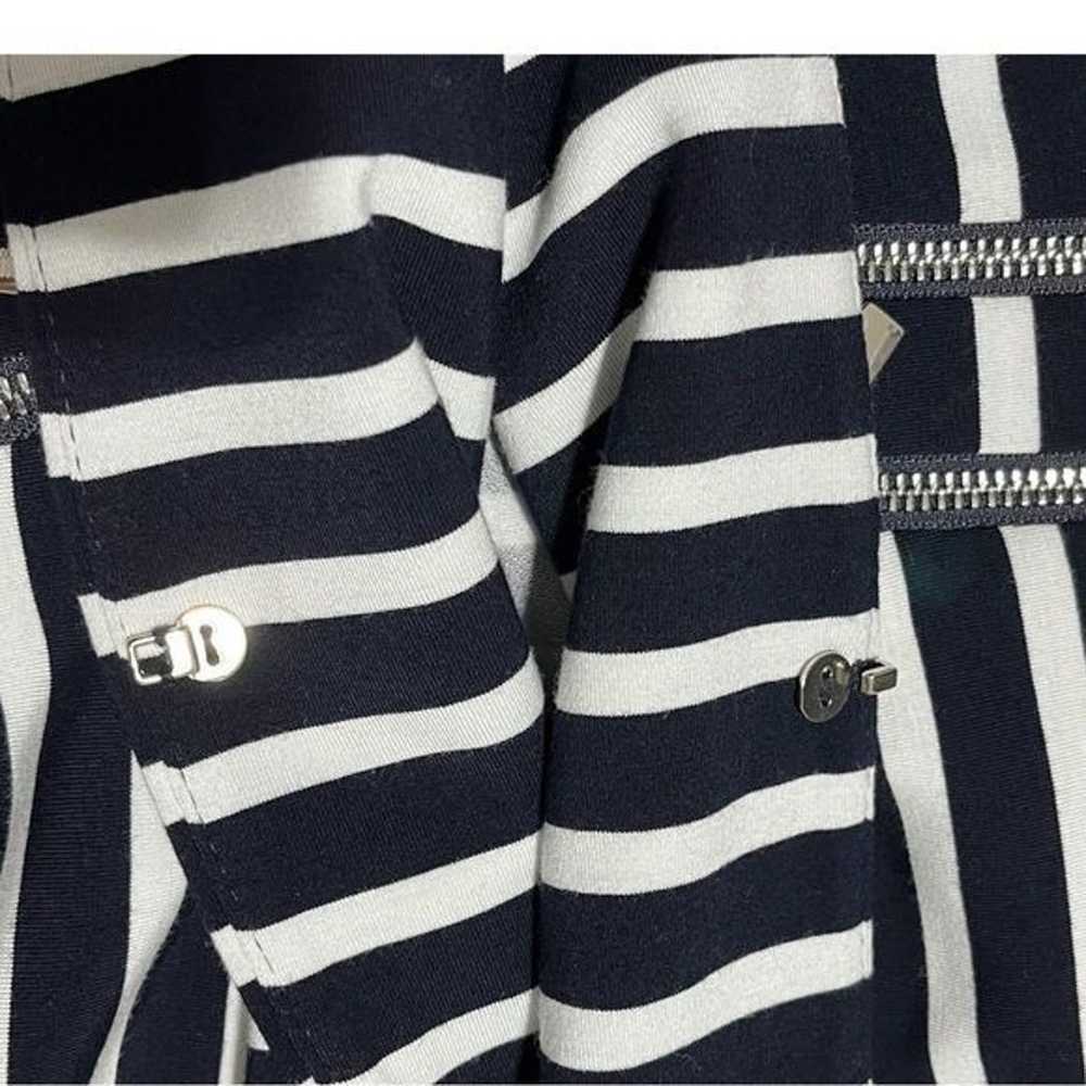 Joseph Ribkoff Black and White Stripe Zip Jacket … - image 7