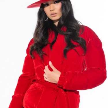 Red Velvet Akira puffer coat