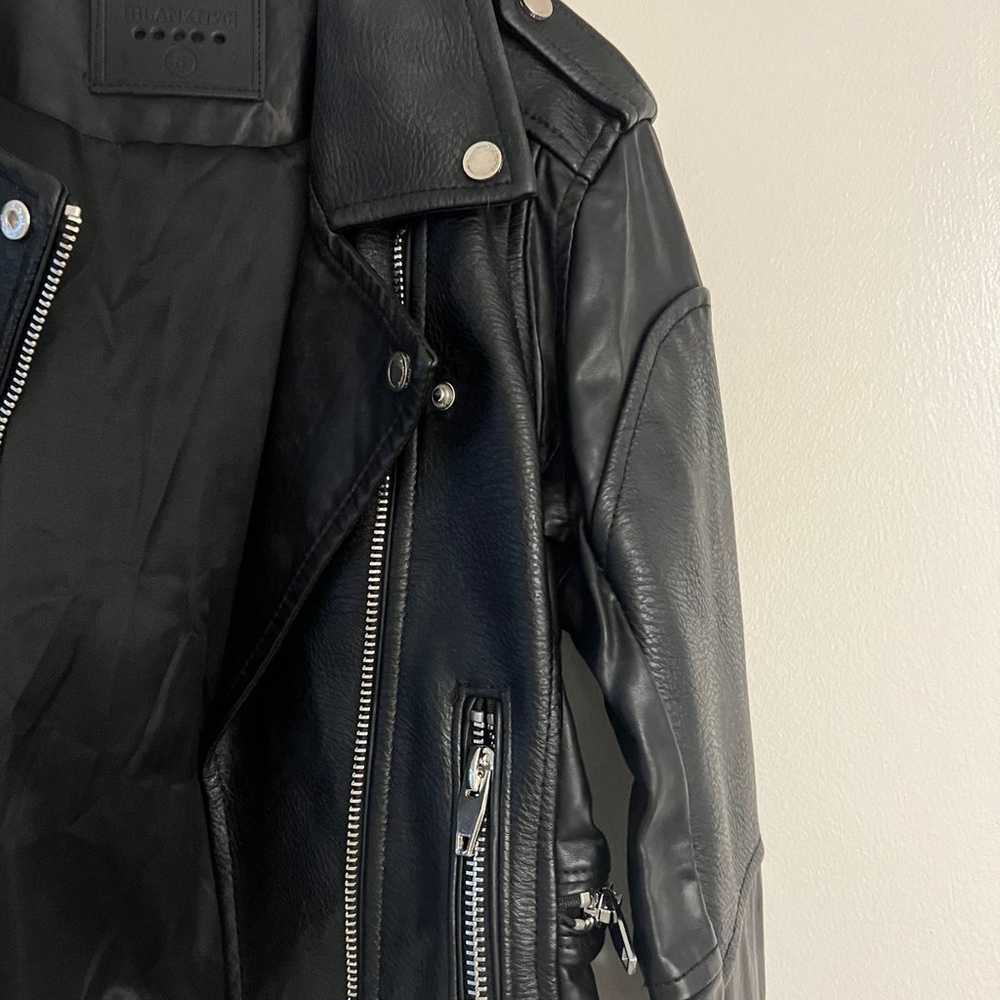 Black Leather Moto Jacket Blank NYC - image 5