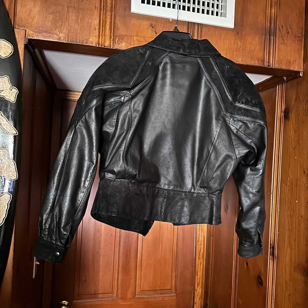 Black Leather Jacket Vintage - image 3