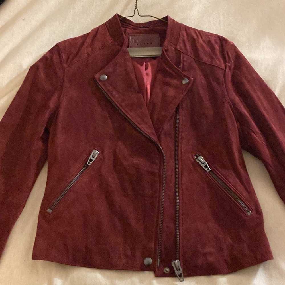Blank NYC Red Suede Moto Jacket - image 2