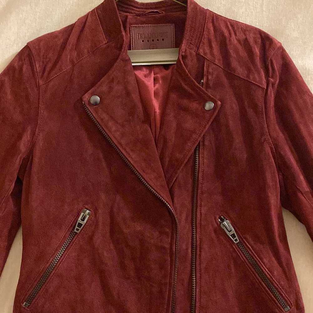 Blank NYC Red Suede Moto Jacket - image 3