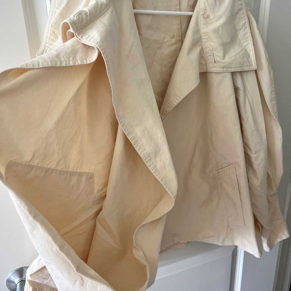 Lemaire style cotton oversized beige belted asymm… - image 7