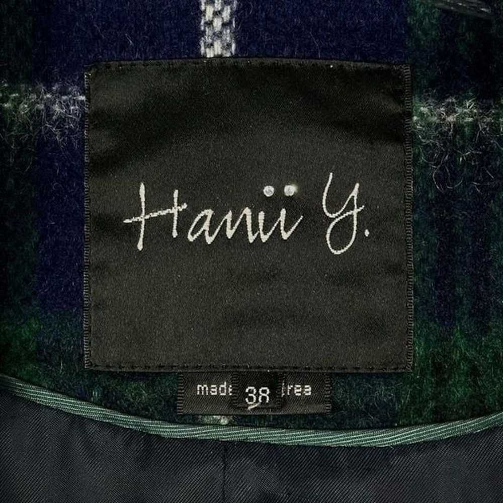 Hanii Y Academia Blue Green Plaid Mohair Wool Dou… - image 10