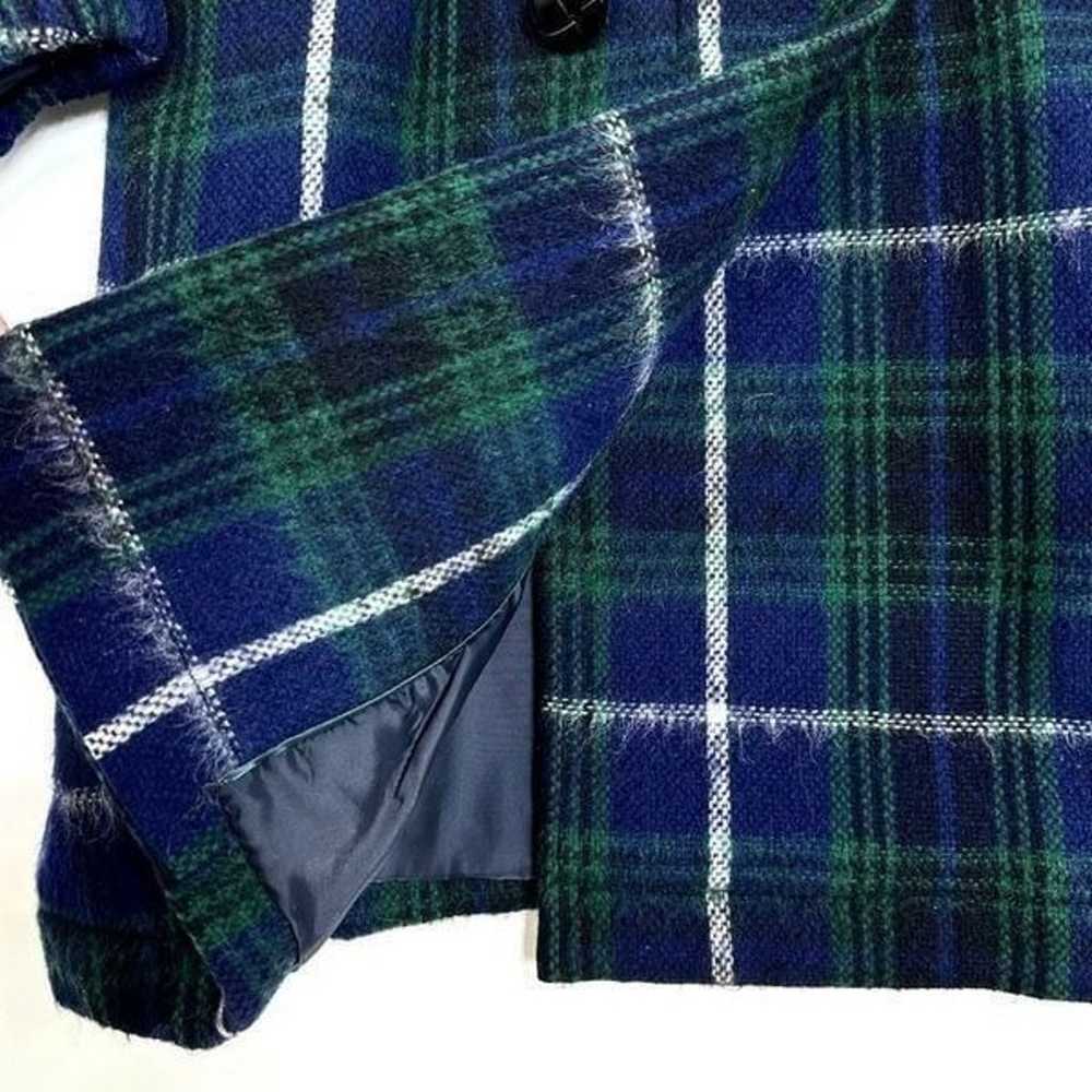 Hanii Y Academia Blue Green Plaid Mohair Wool Dou… - image 7