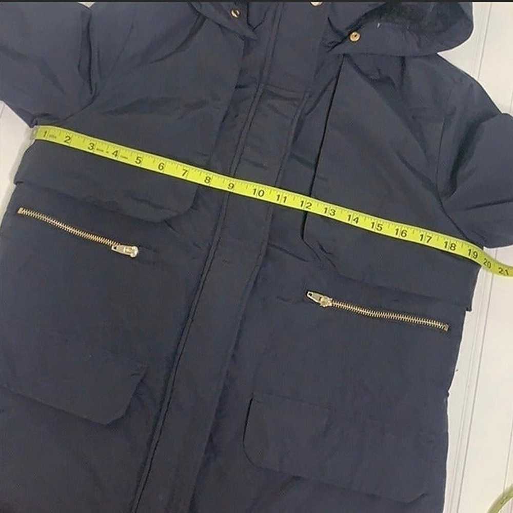 Zara Basic Navy Winter Snow Jacket Size Small - image 8