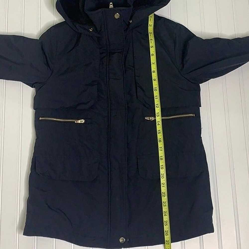 Zara Basic Navy Winter Snow Jacket Size Small - image 9
