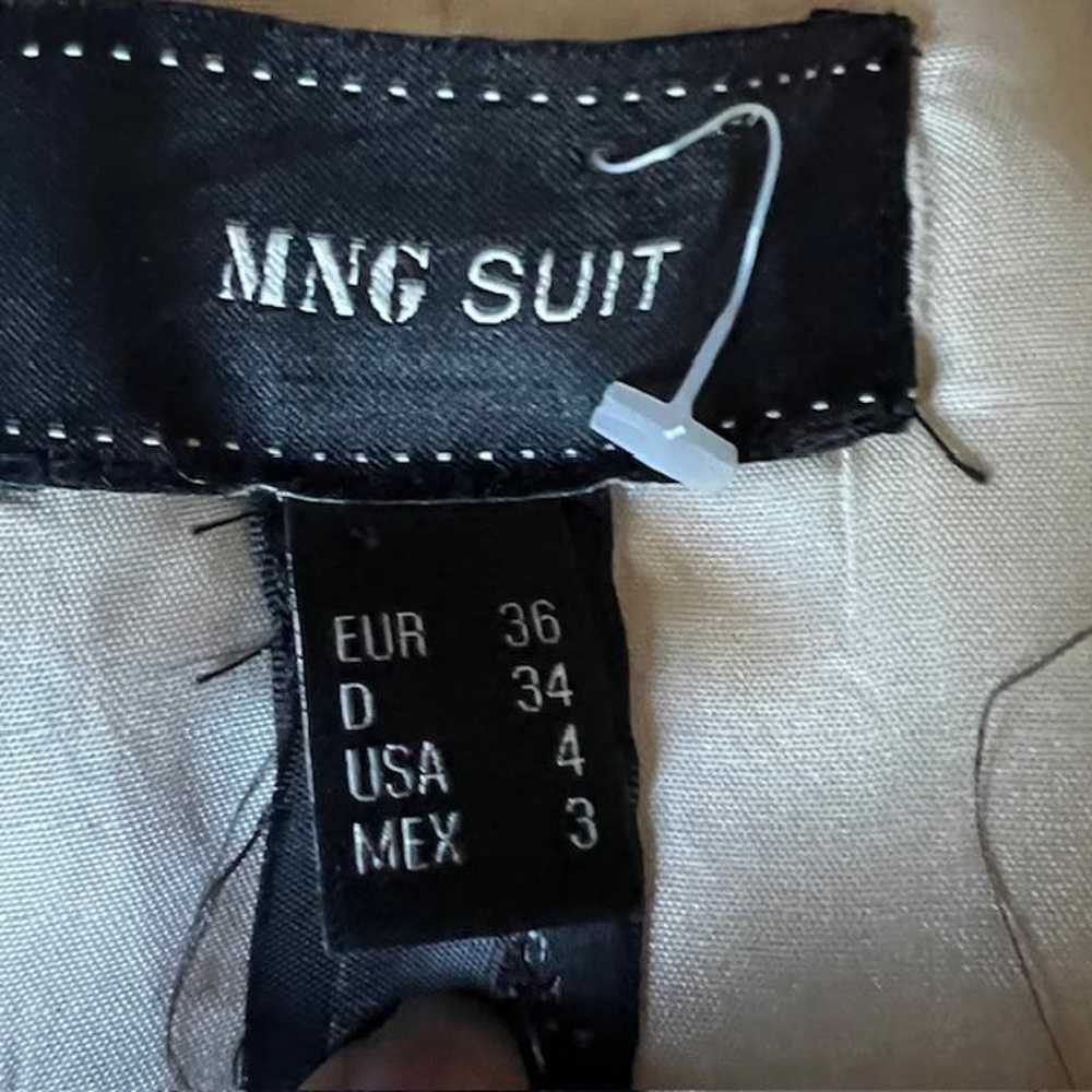 MNG Mango Suit Linen Belted Jacket, EUC-Size 4 - image 4