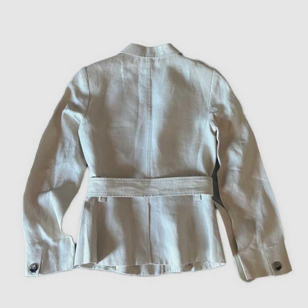MNG Mango Suit Linen Belted Jacket, EUC-Size 4 - image 6